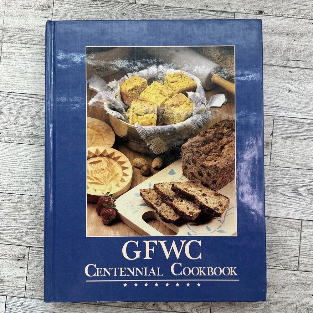 GFWC Centennial Cookbook 1988 Hardcover Recipes Appetizers Casseroles Bread (F8)